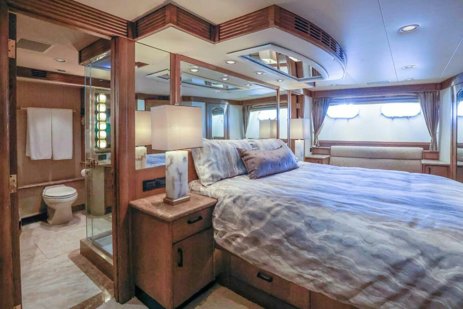 a bed in a room aboard NORTH COAST Yacht for Sale