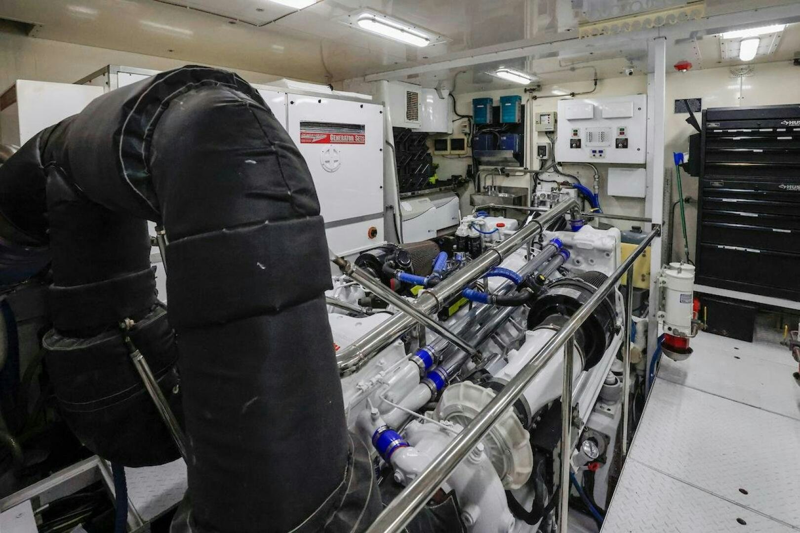 a room with machines and equipment aboard NORTH COAST Yacht for Sale
