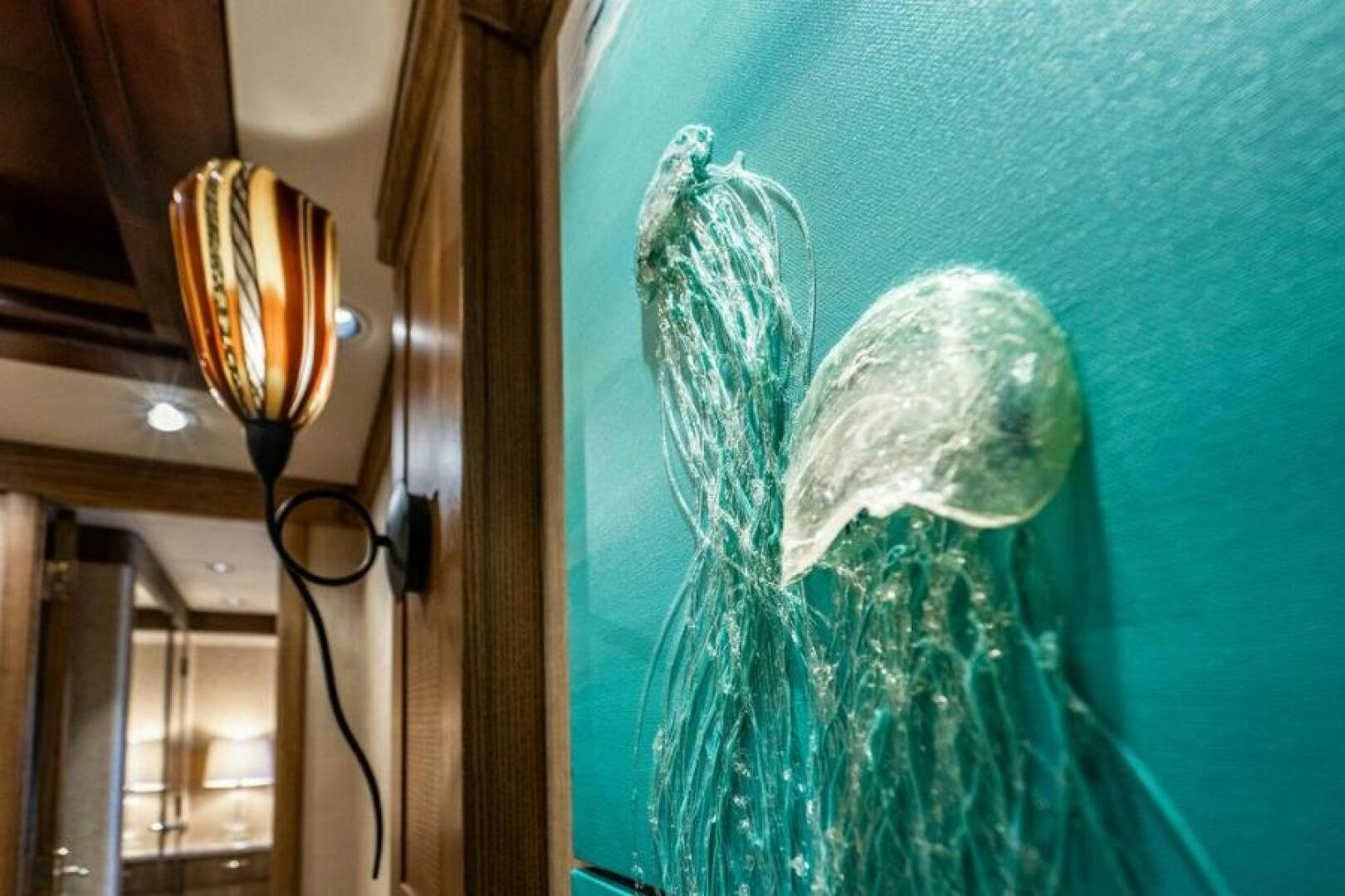a couple of jellyfish in a room aboard NORTH COAST Yacht for Sale