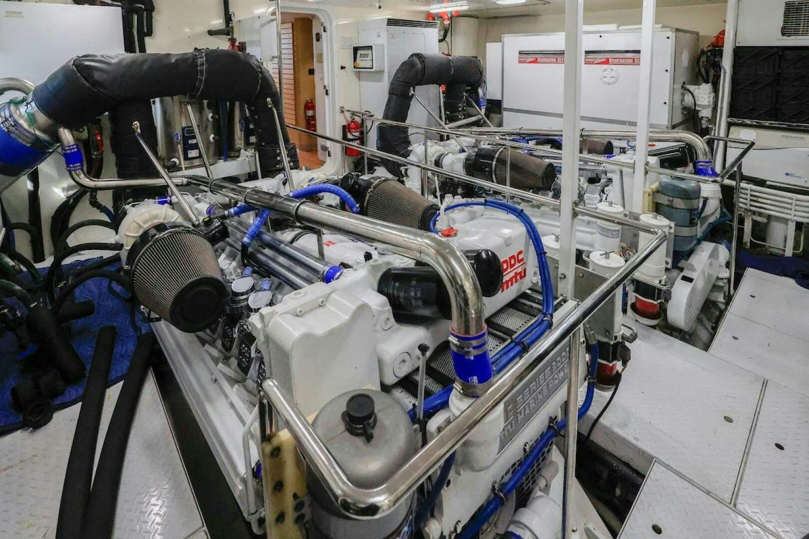 a machine with a large metal pipe aboard NORTH COAST Yacht for Sale