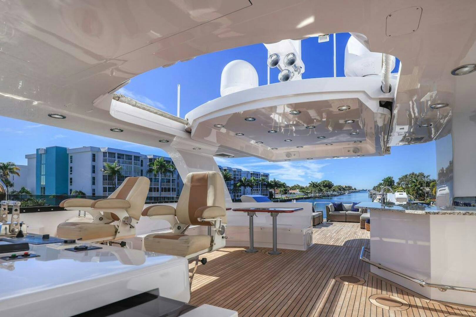 a large modern building with a large glass ceiling aboard NORTH COAST Yacht for Sale