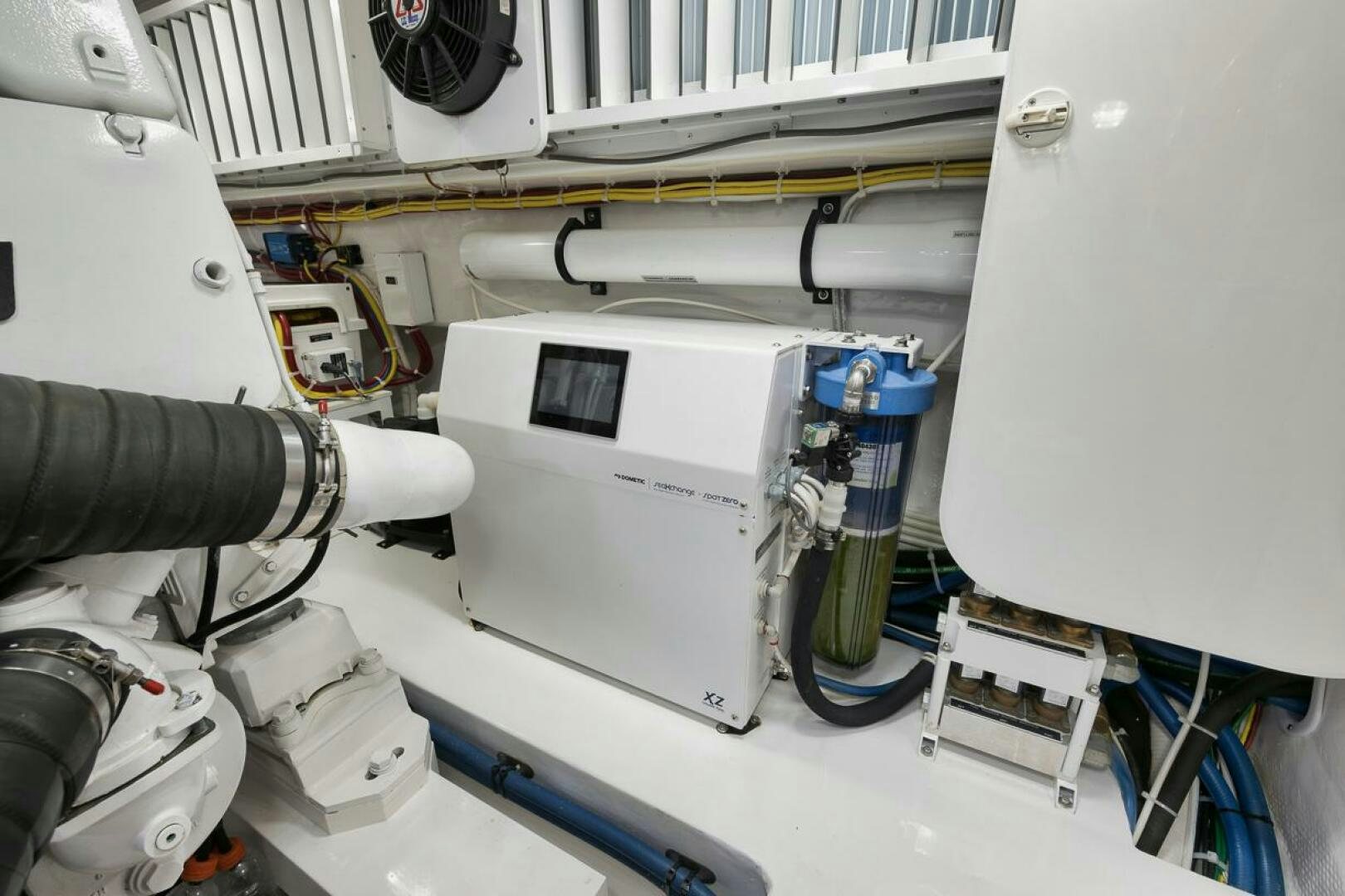 close-up of a white machine aboard JO-LI Yacht for Sale