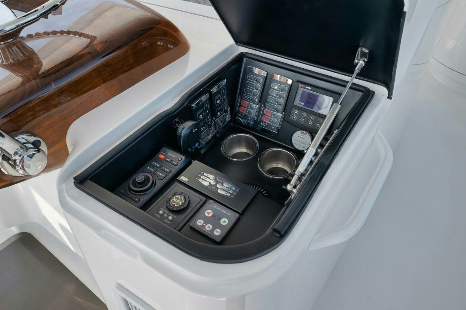 a car stereo with a screen aboard JO-LI Yacht for Sale