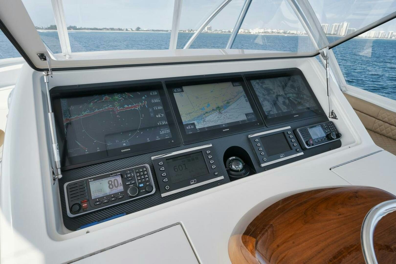 the inside of a car aboard JO-LI Yacht for Sale