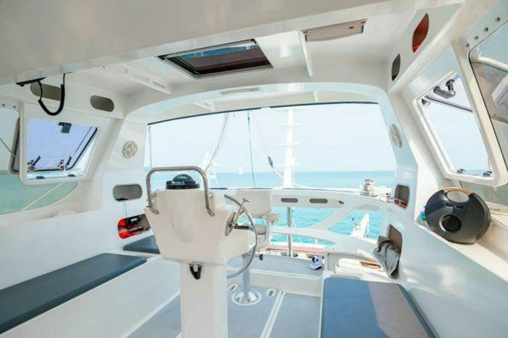 a white vehicle with a large window aboard SEA CHANT Yacht for Sale