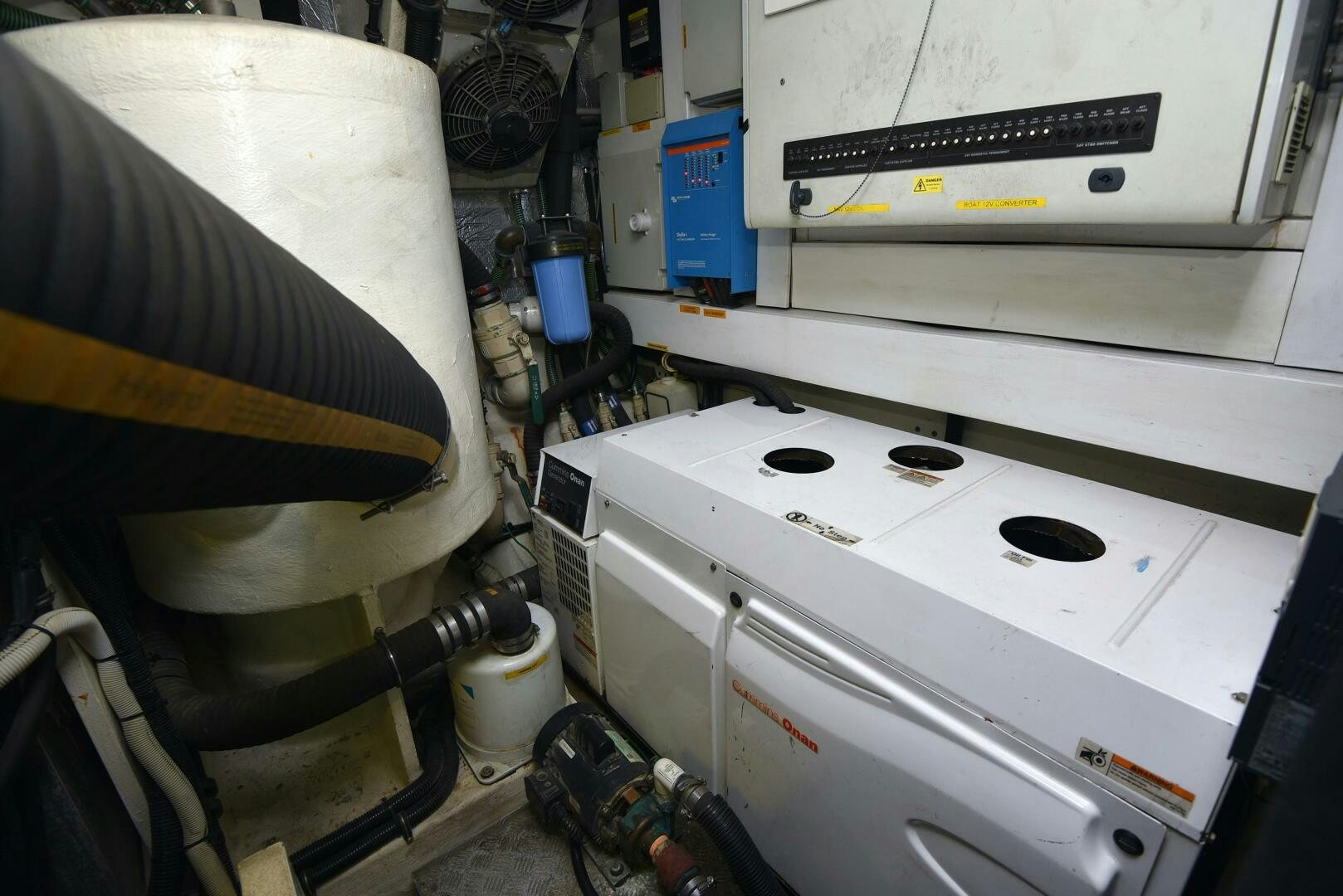 a machine with a wood handle aboard SAVI II  Yacht for Sale