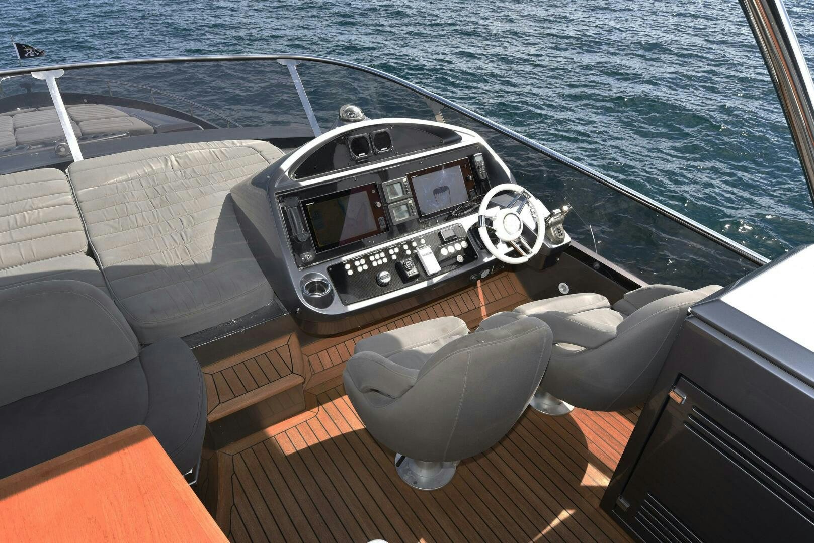 the front of a boat aboard SAVI II  Yacht for Sale
