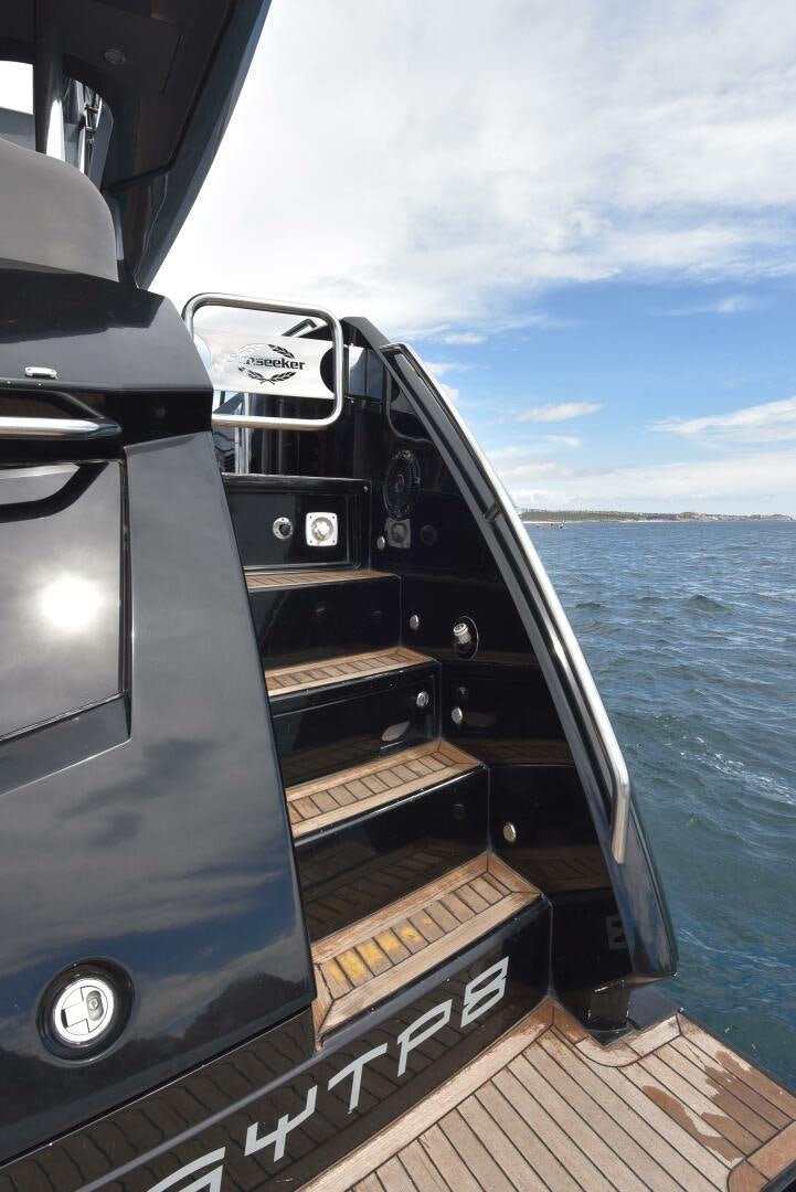 the front of a boat aboard SAVI II  Yacht for Sale