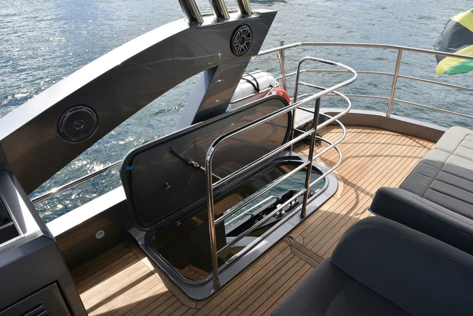 the front of a boat aboard SAVI II  Yacht for Sale