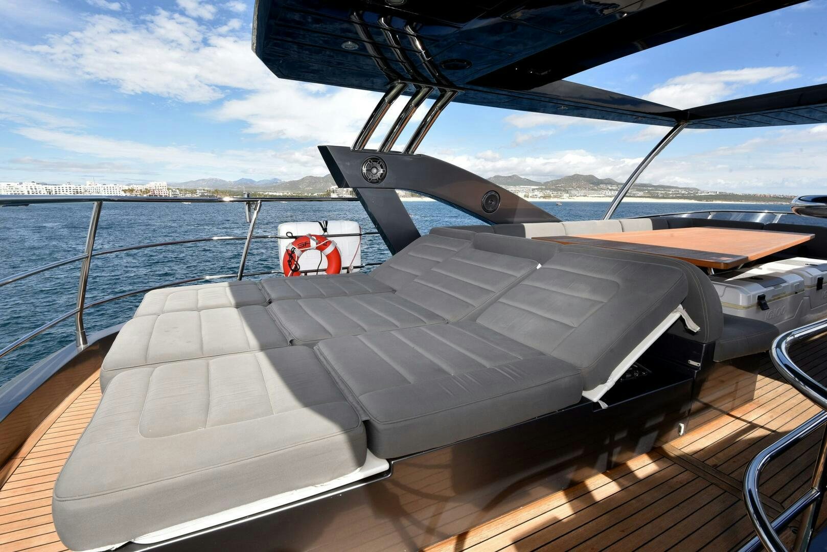 a jet on a deck aboard SAVI II  Yacht for Sale