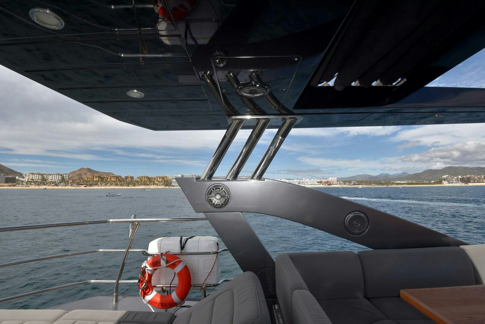 the front of a boat aboard SAVI II  Yacht for Sale