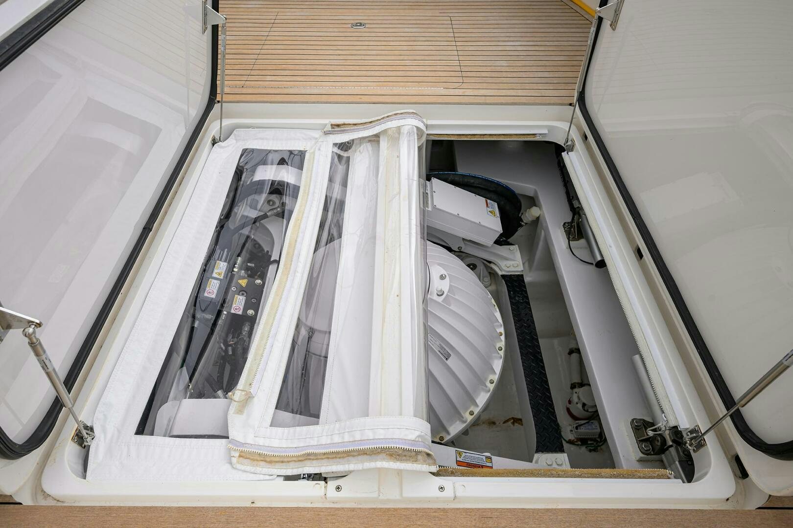 a white car with a broken window aboard TAMI ANN Yacht for Sale