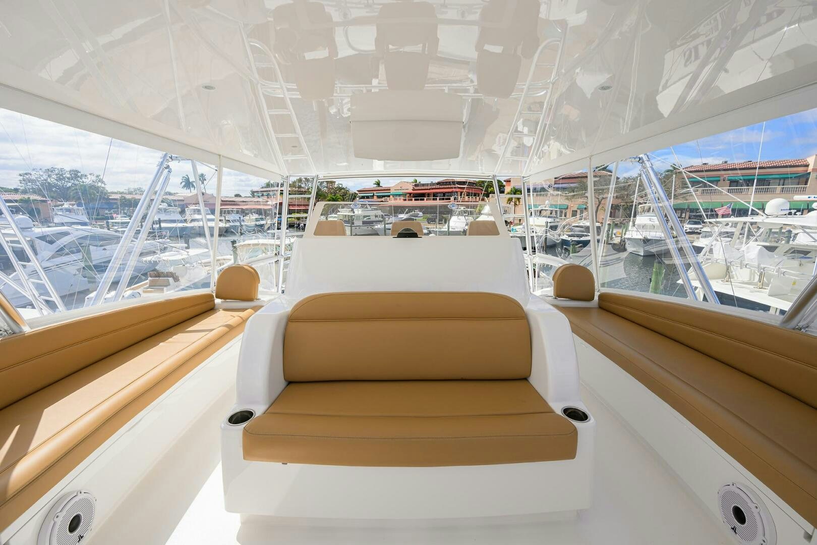 a boat with a view of the city aboard TAMI ANN Yacht for Sale