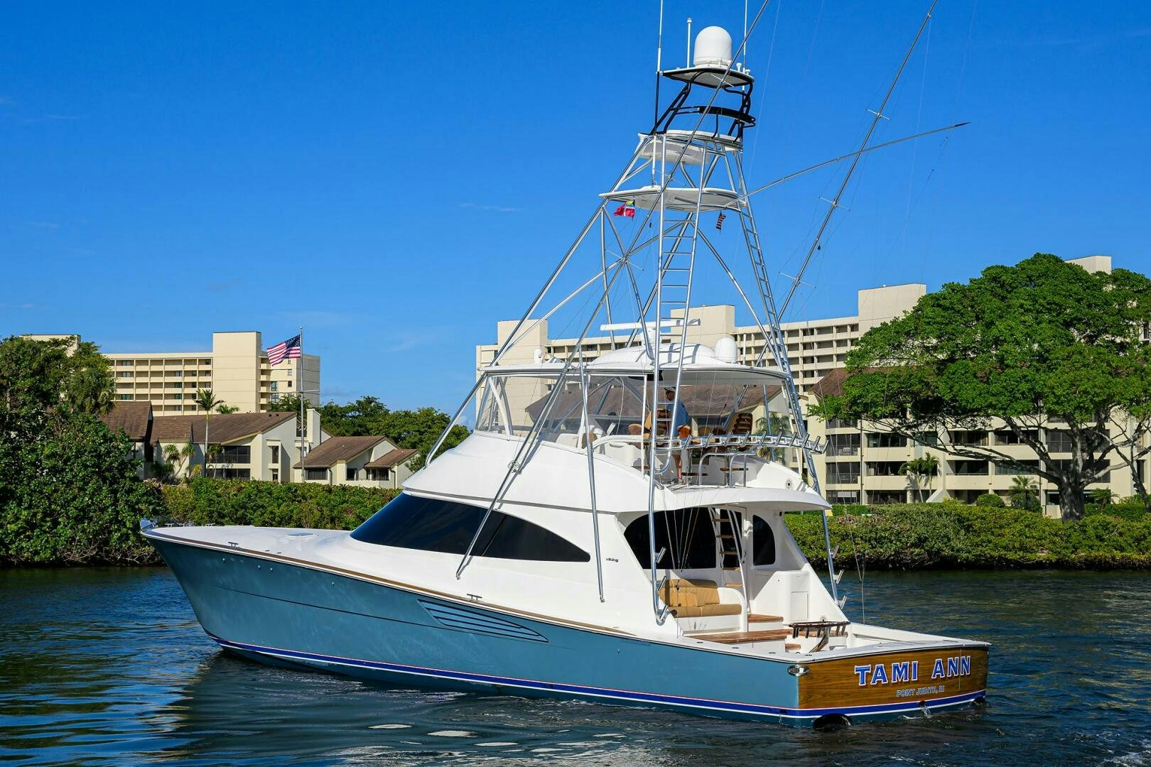 a boat on the water aboard TAMI ANN Yacht for Sale