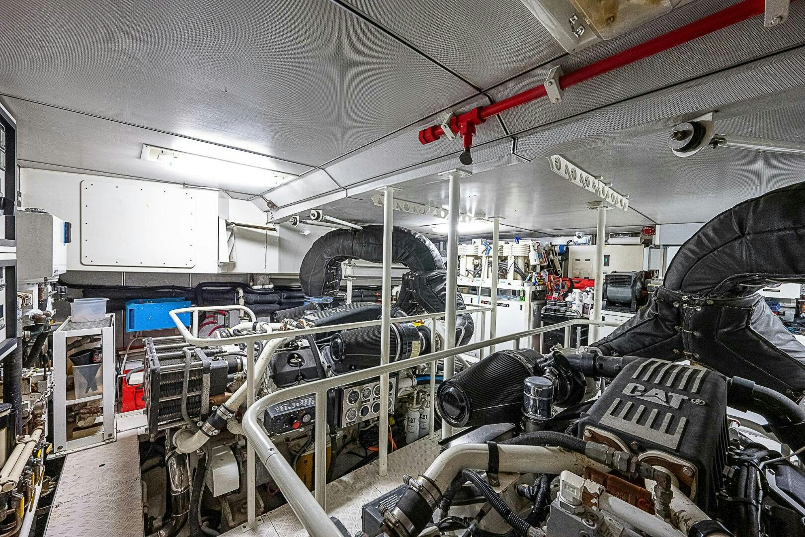 inside of a vehicle aboard PREDATOR Yacht for Sale