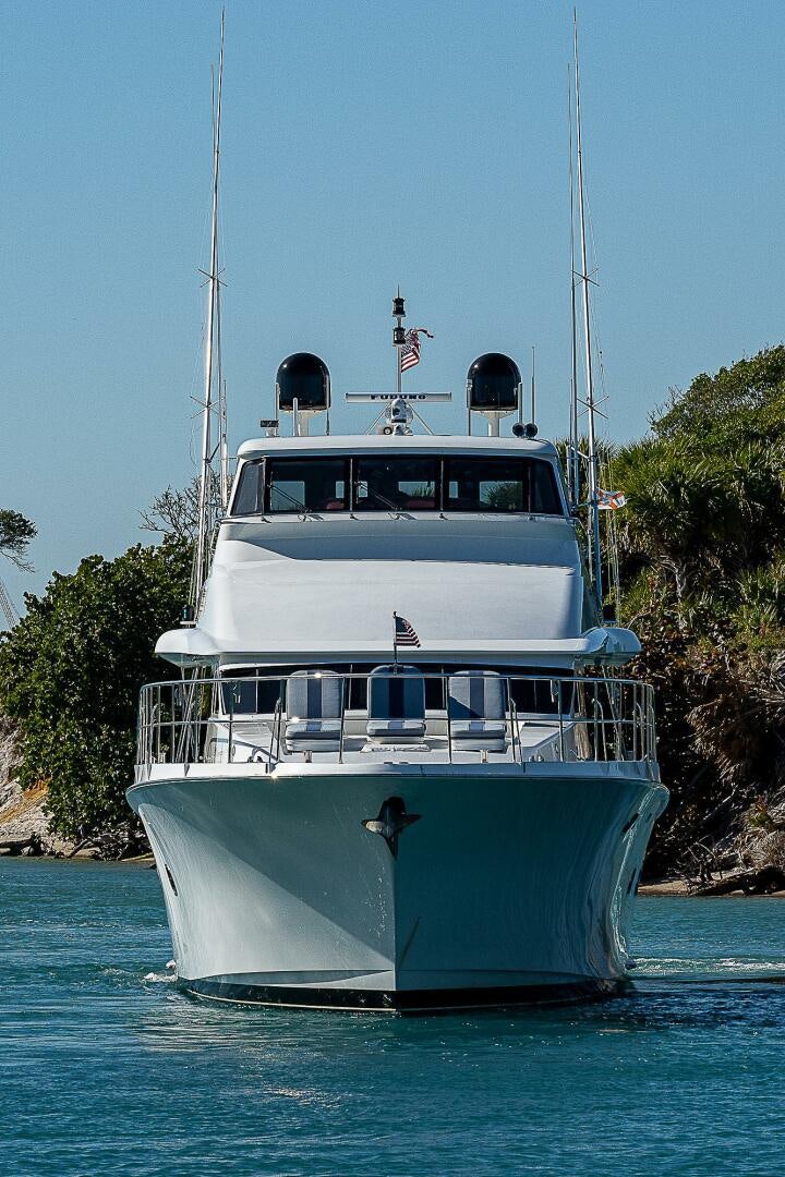 a boat in the water aboard PREDATOR Yacht for Sale
