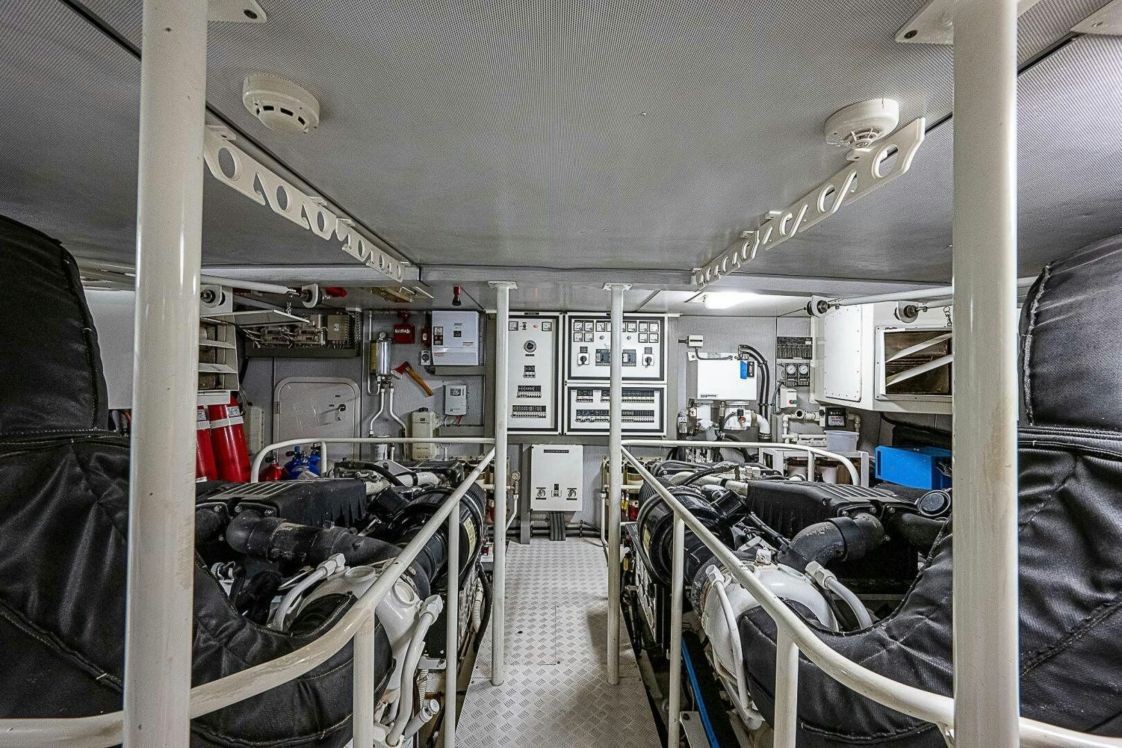 inside of a vehicle aboard PREDATOR Yacht for Sale