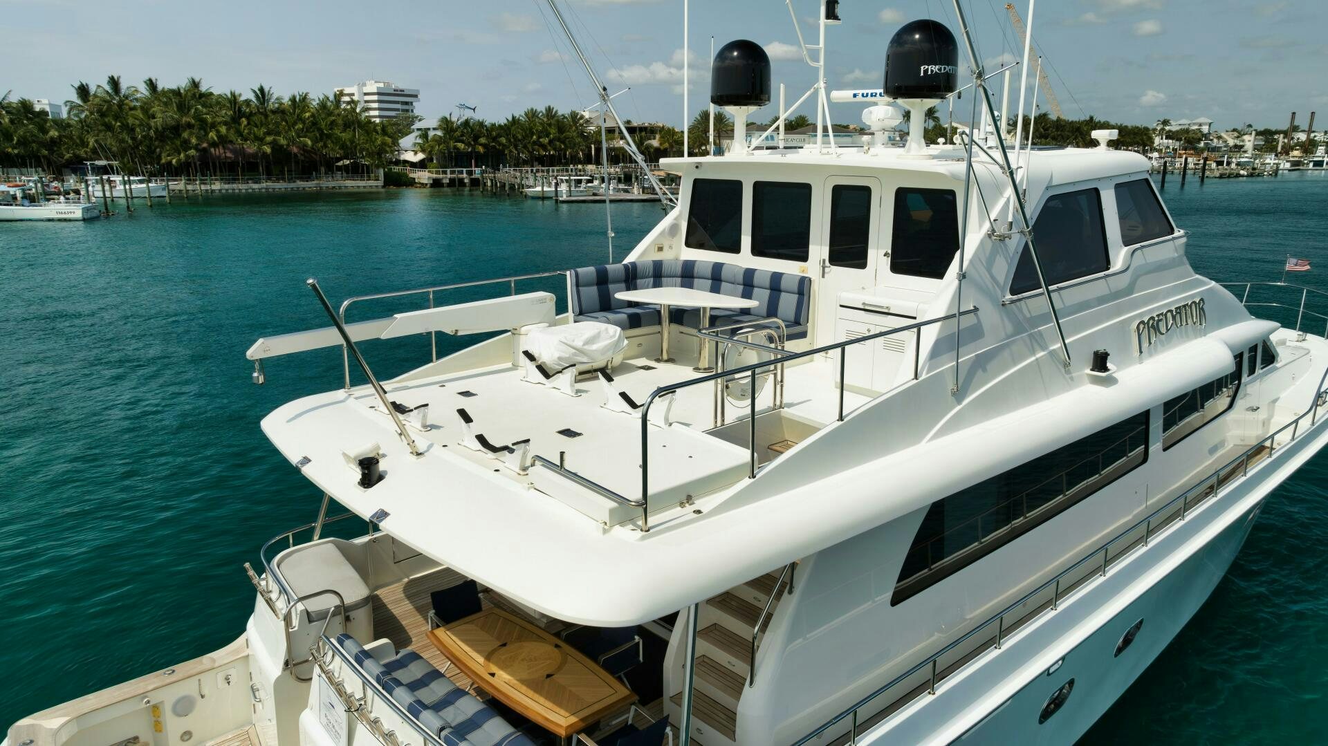 a boat on the water aboard PREDATOR Yacht for Sale
