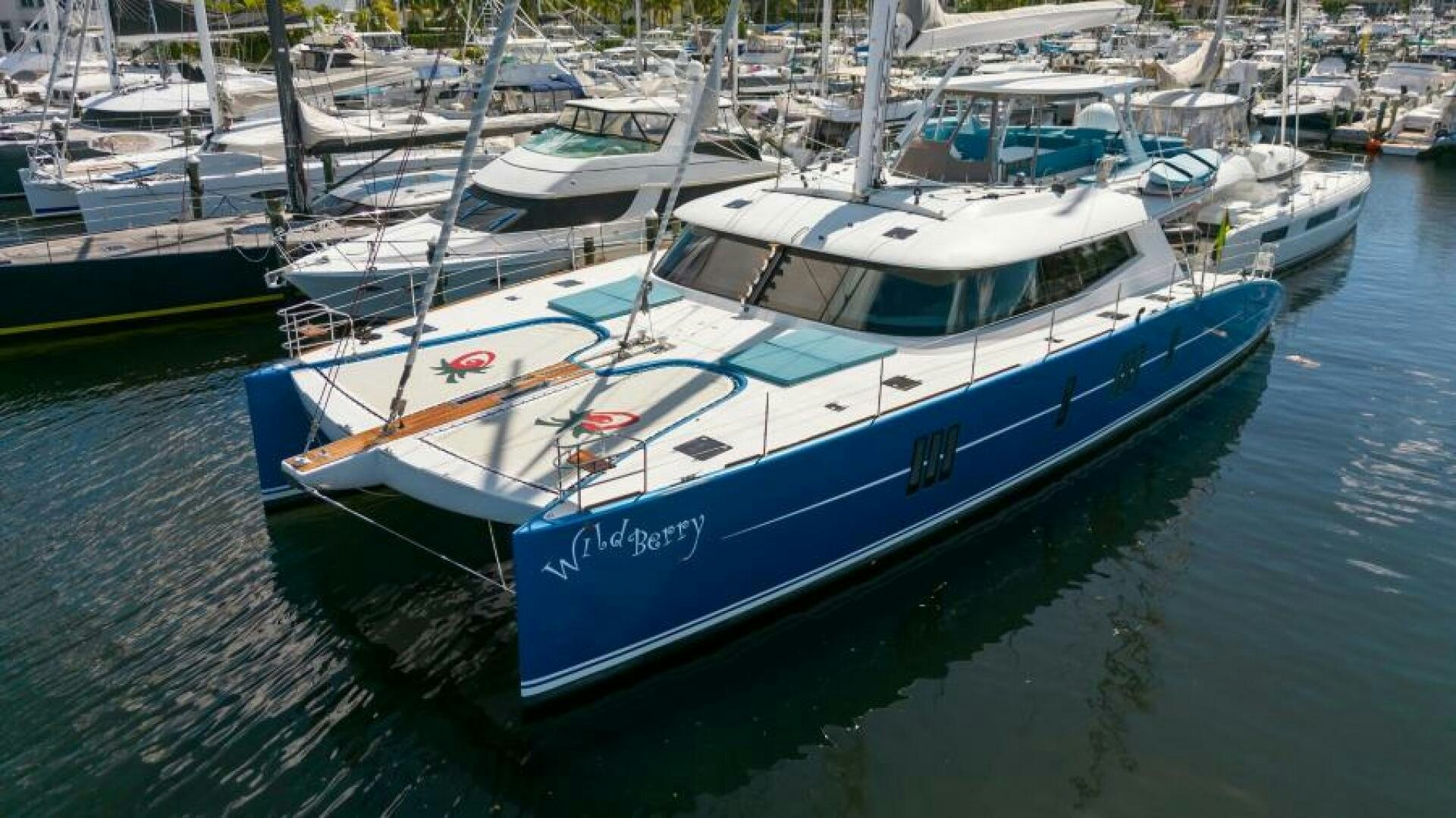 a boat in the water aboard WILDBERRY Yacht for Sale