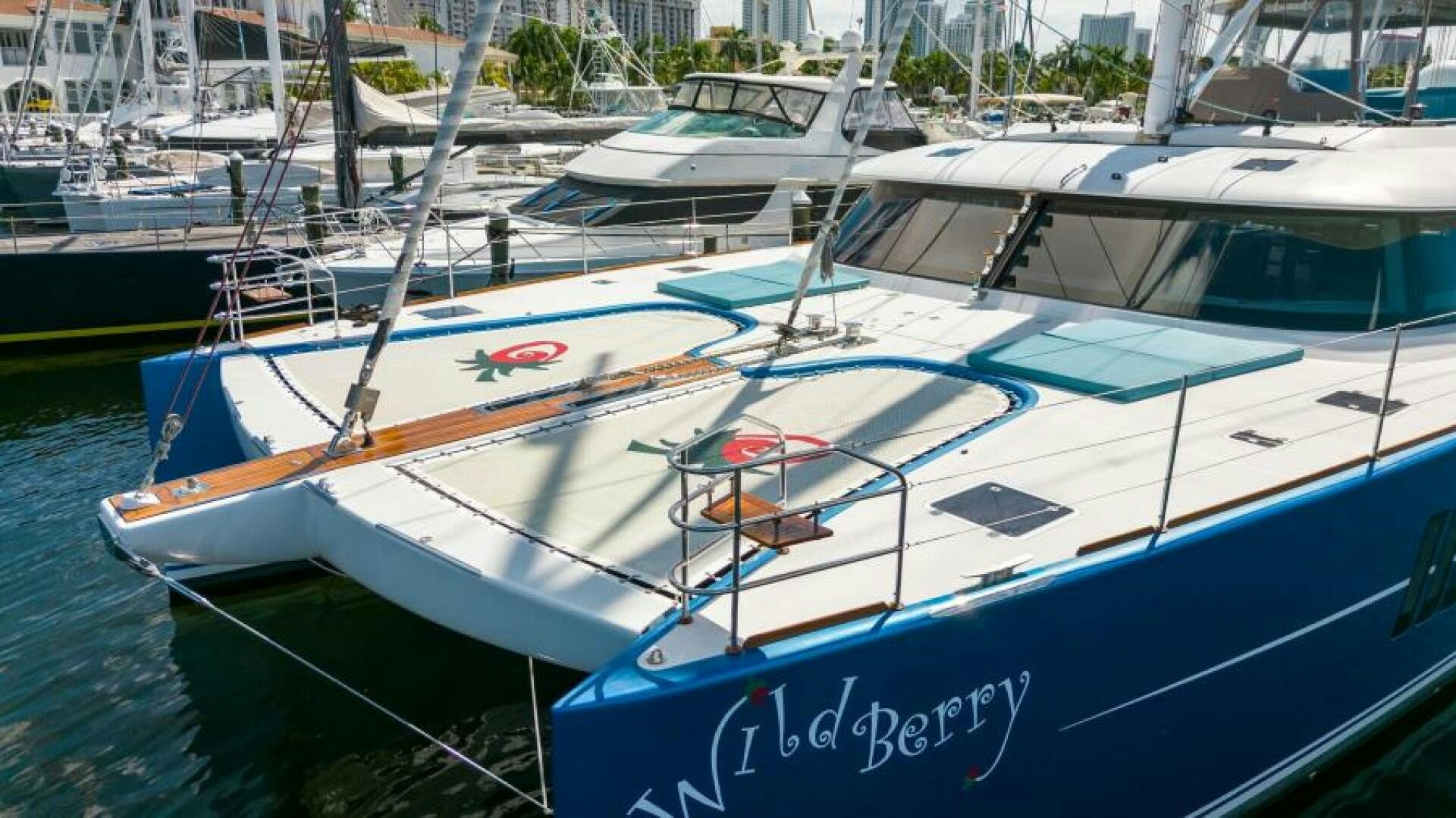 boats in a harbor aboard WILDBERRY Yacht for Sale