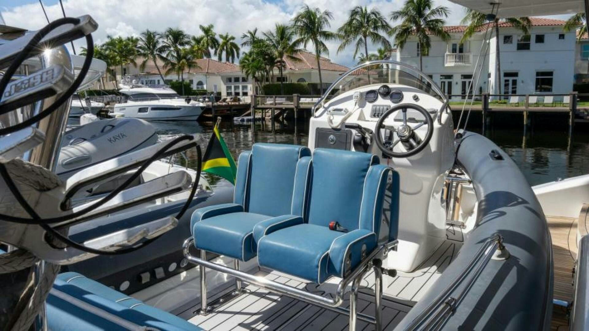 a group of boats on a dock aboard WILDBERRY Yacht for Sale