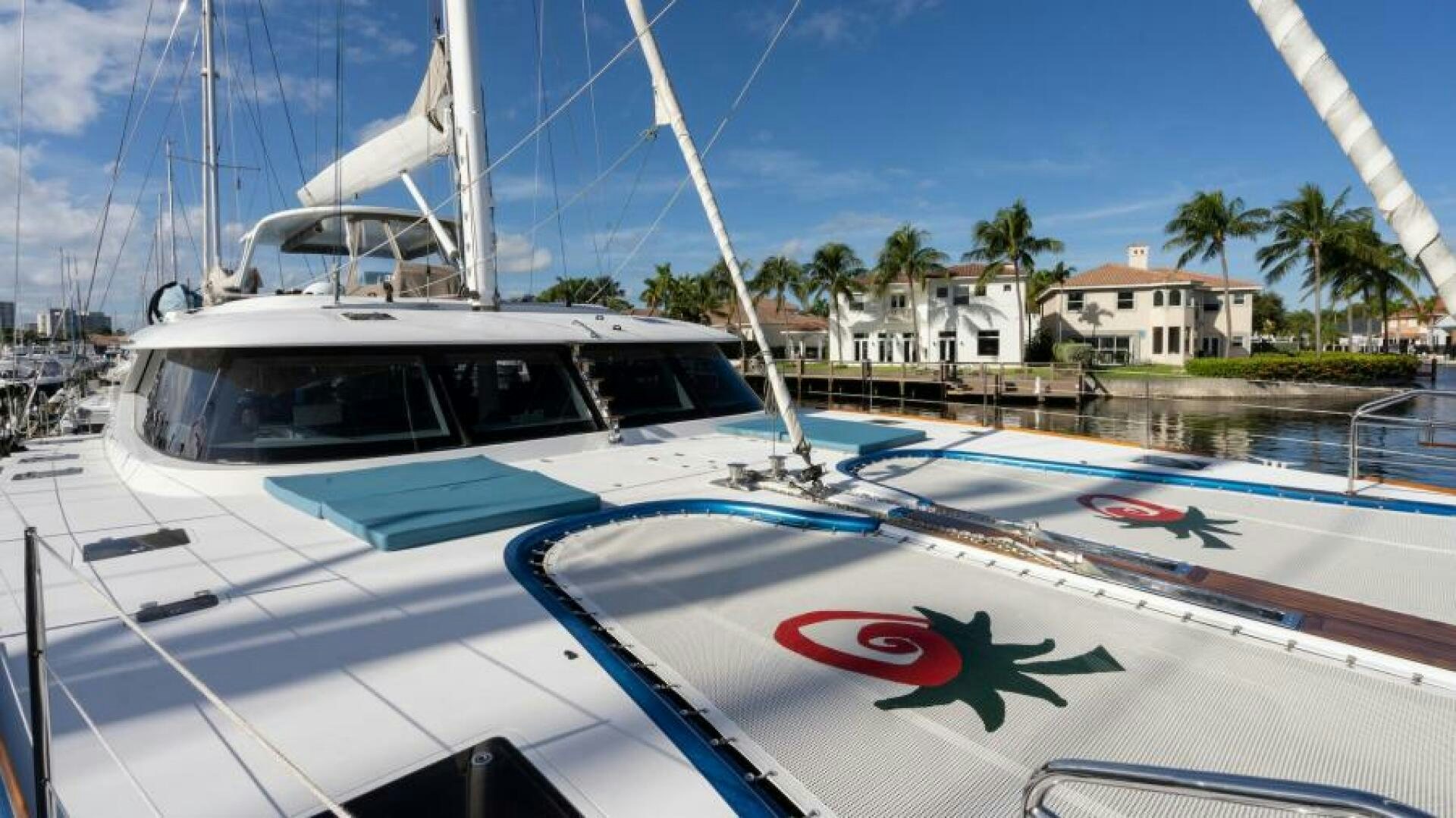 a boat parked on the water aboard WILDBERRY Yacht for Sale