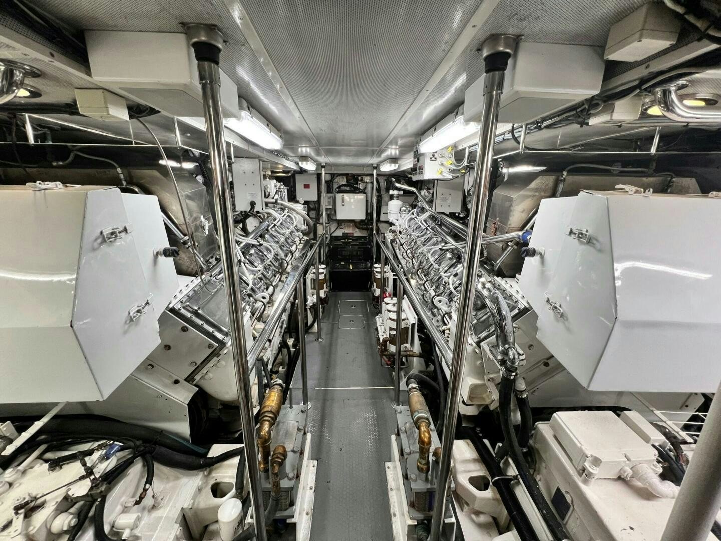 a large room with machinery aboard SEAQUEST Yacht for Sale