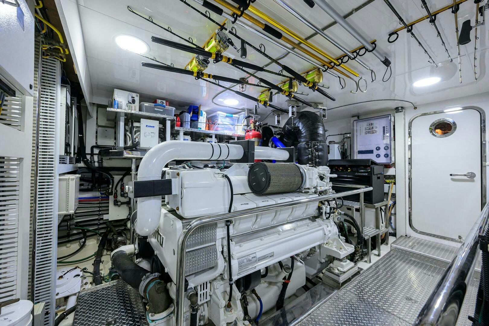 a machine in a factory aboard JANE E Yacht for Sale