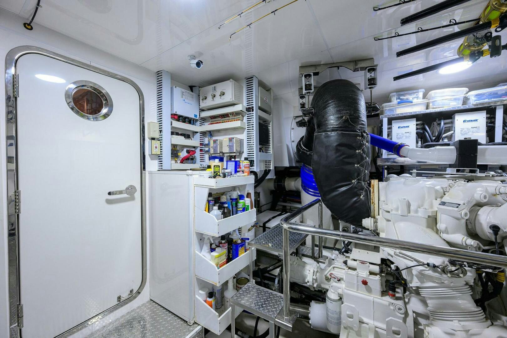 a room with equipment and equipment aboard JANE E Yacht for Sale