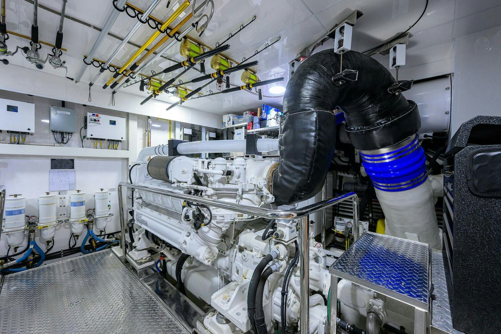 a person in a factory aboard JANE E Yacht for Sale