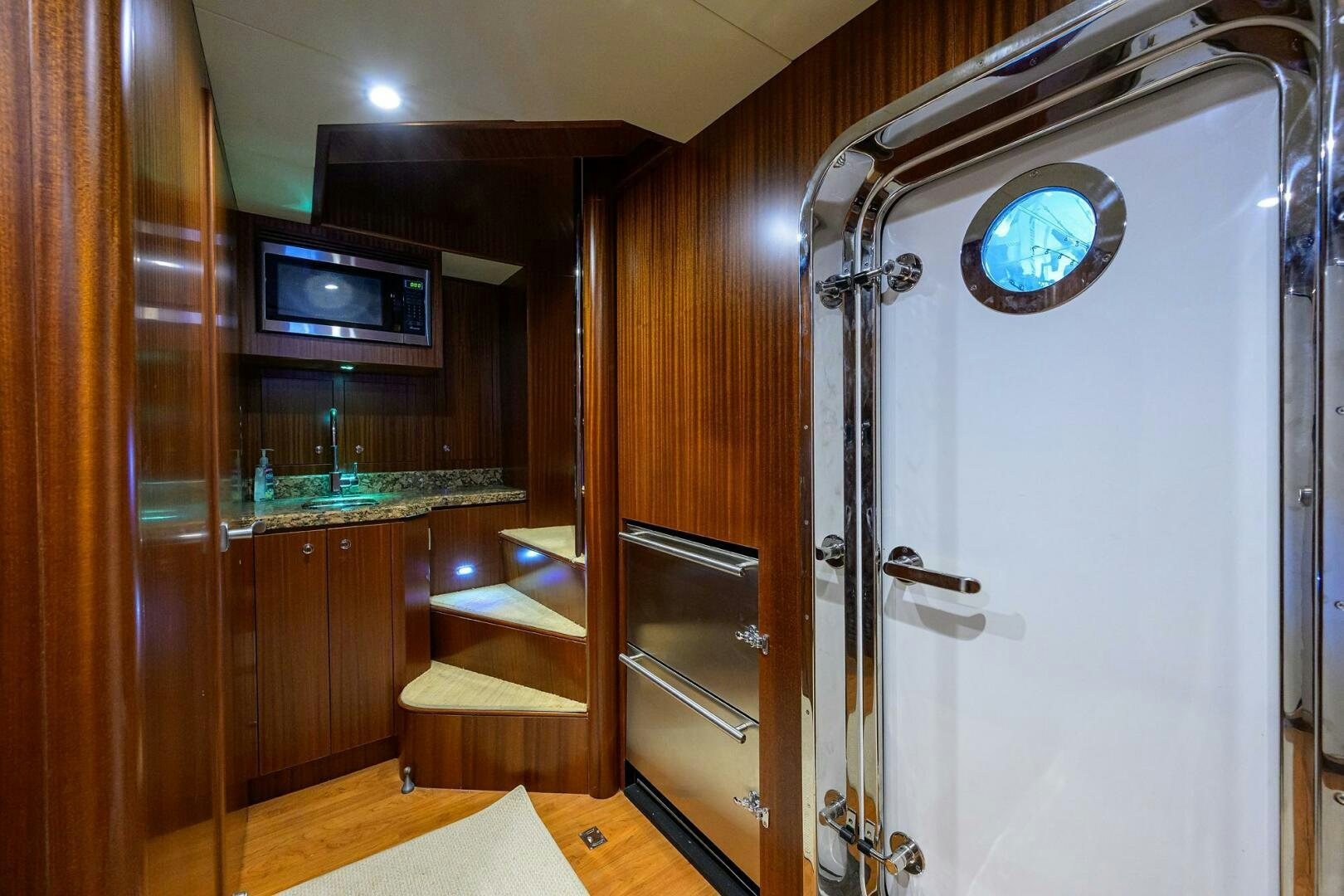 a room with a large closet aboard JANE E Yacht for Sale