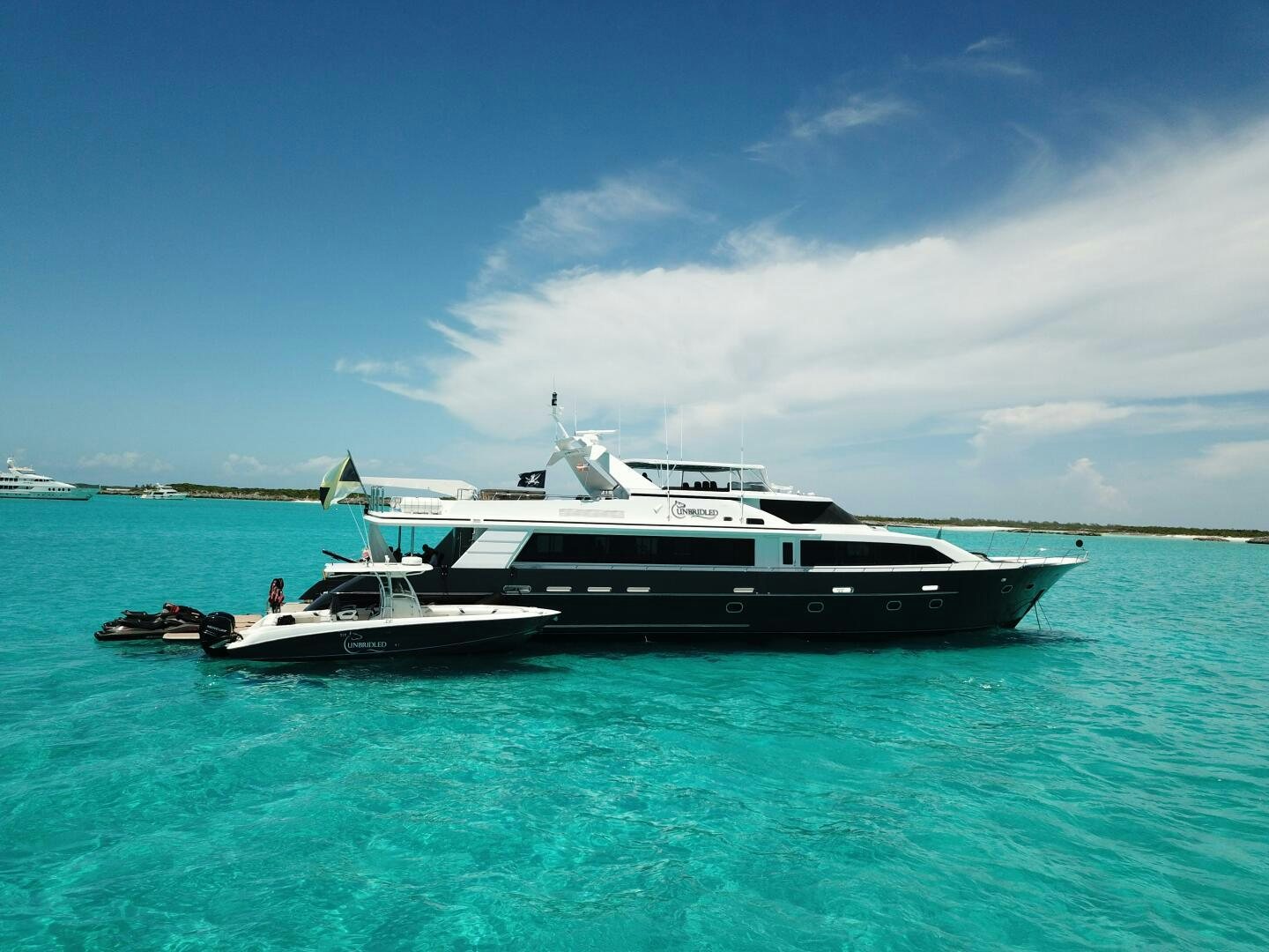 a boat in the water aboard UNBRIDLED Yacht for Sale