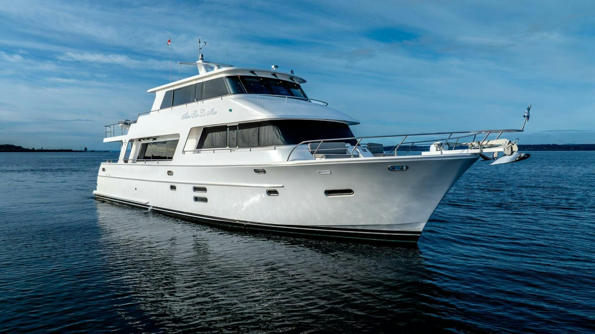 a white yacht on the water aboard ABRI SUR LA MER Yacht for Sale