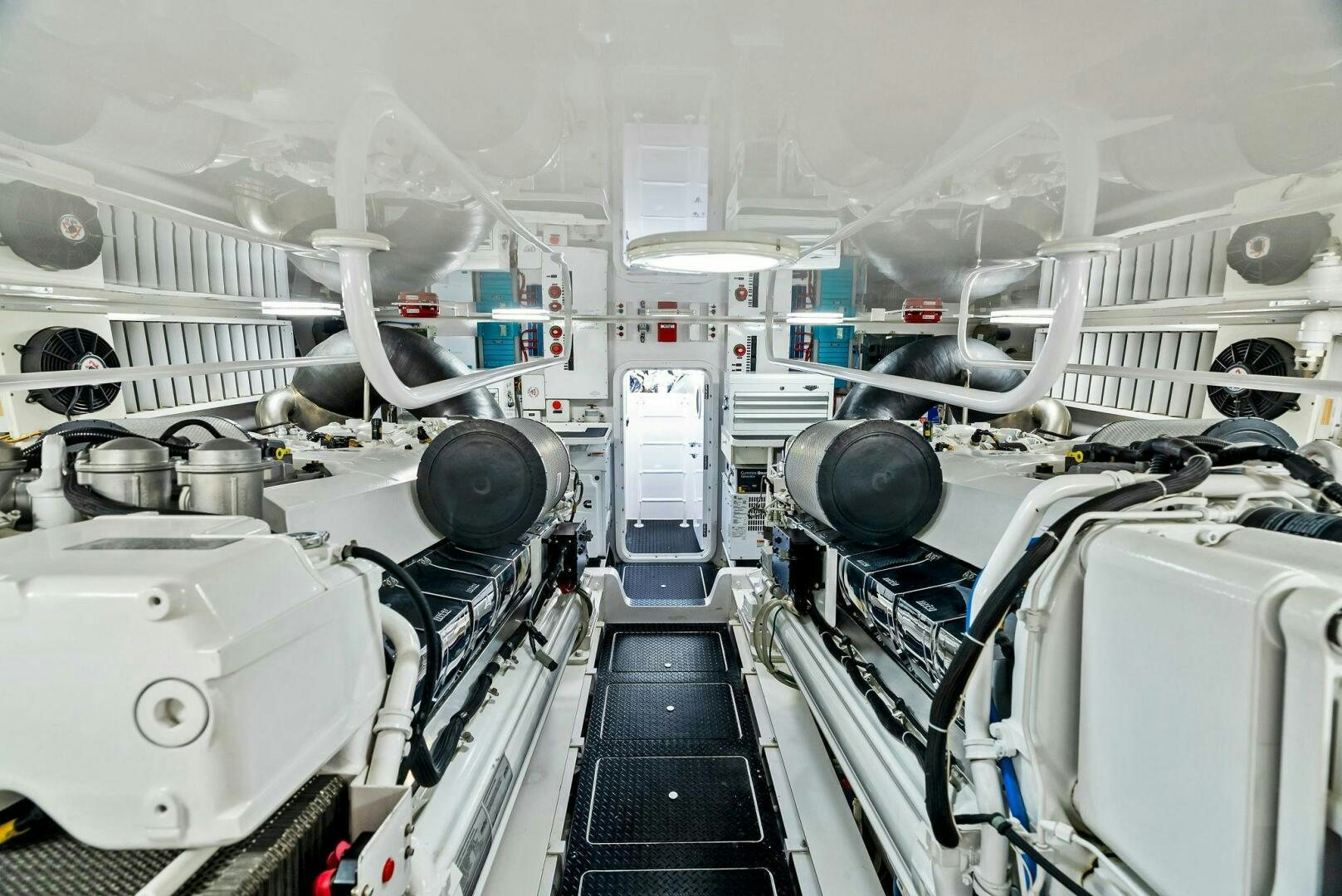 a room with white machines aboard FORTY NINER Yacht for Sale