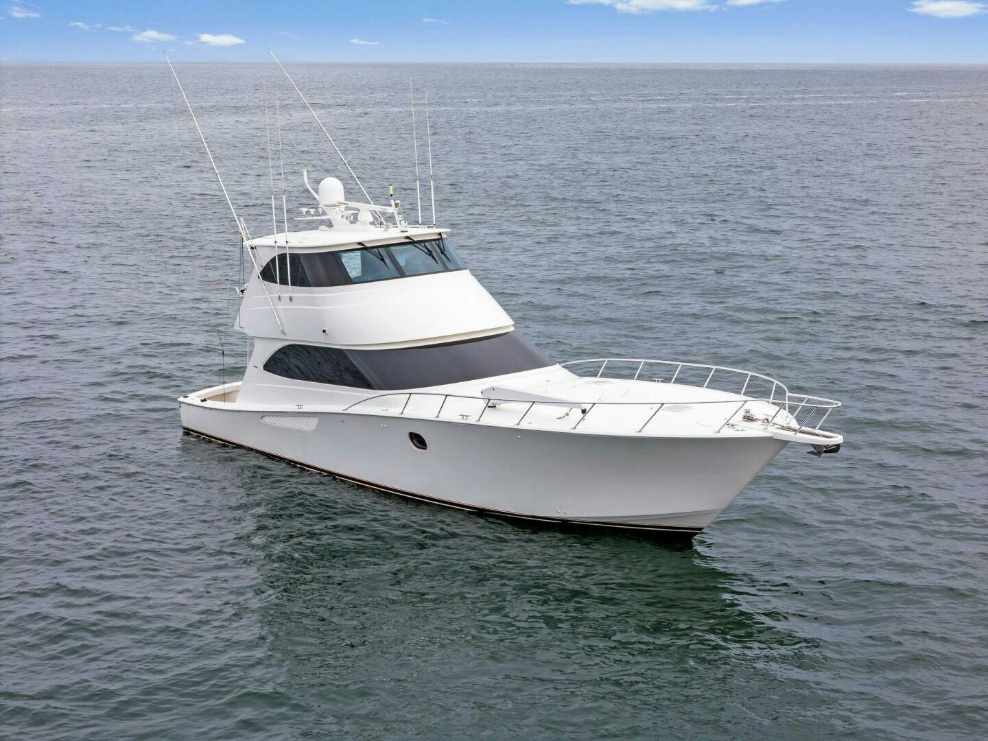 a white boat in the water aboard FORTY NINER Yacht for Sale