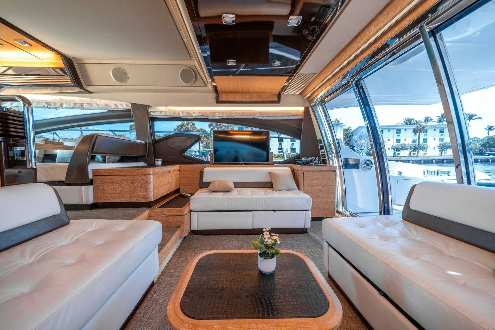 inside of a car aboard SERENDIPITY II Yacht for Sale