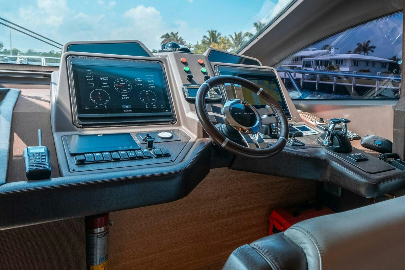 the inside of a car aboard SERENDIPITY II Yacht for Sale