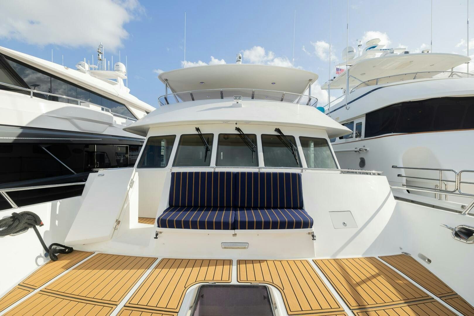 a boat with a deck aboard COLETTE Yacht for Sale