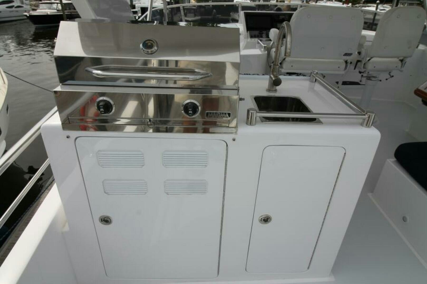 a white rectangular object with a silver object on top aboard PARTNERSHIP Yacht for Sale