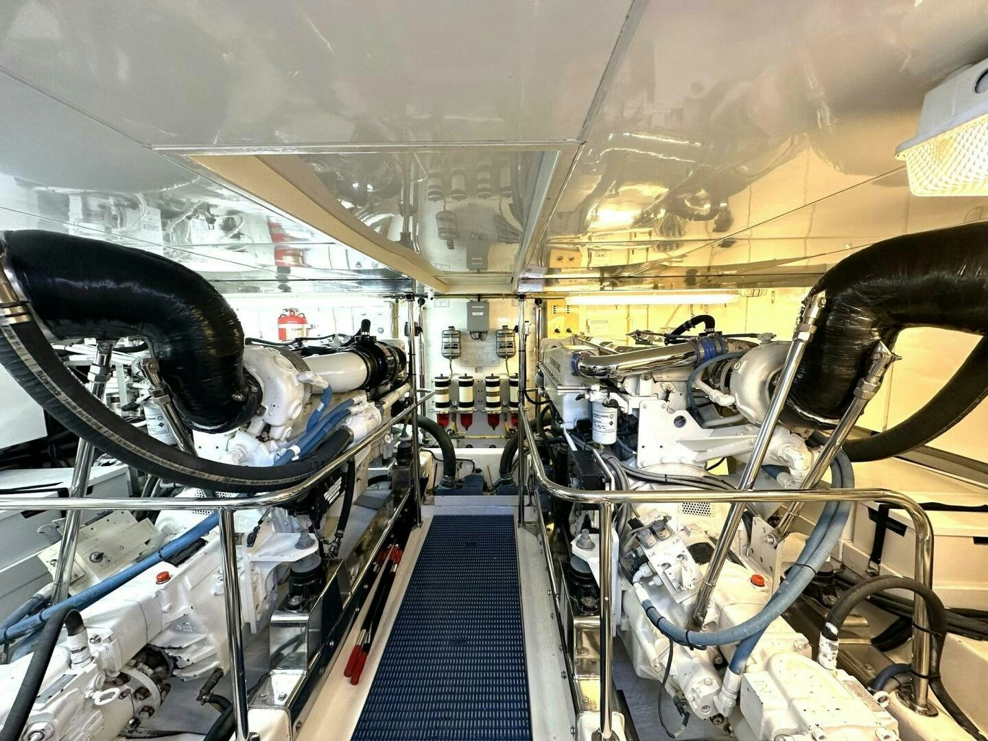 a large white machine with wires aboard PARTNERSHIP Yacht for Sale