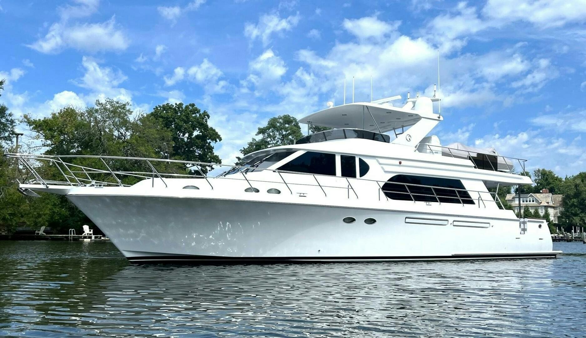 a white yacht on the water aboard PARTNERSHIP Yacht for Sale