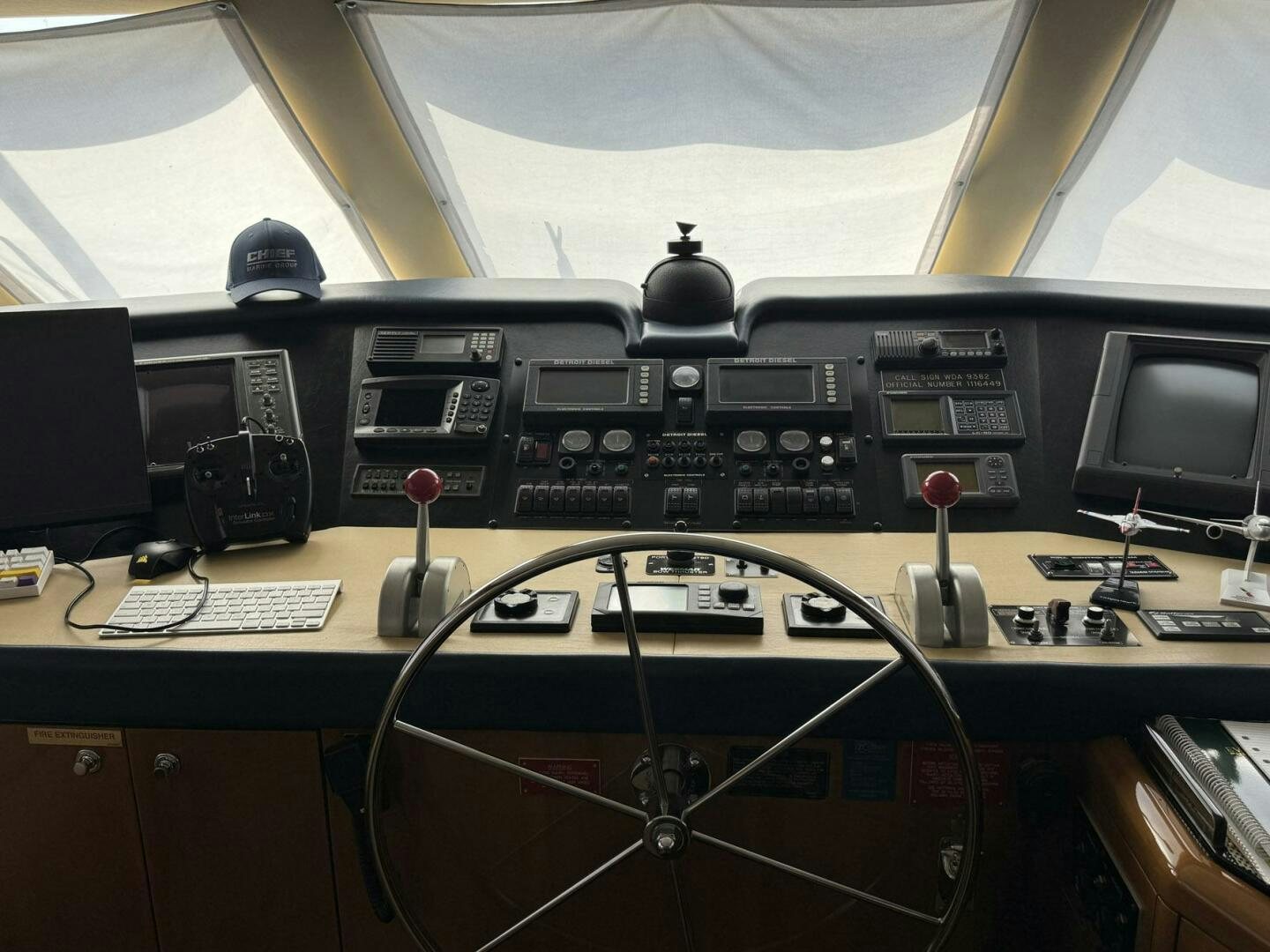 a music player on a table aboard MRS. Z Yacht for Sale