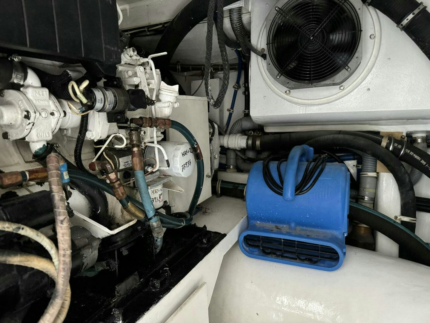 a machine with wires aboard MRS. Z Yacht for Sale