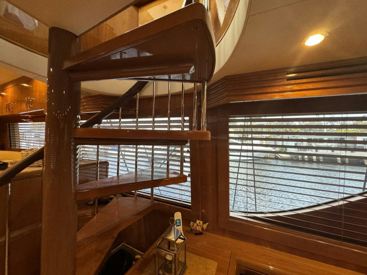 a wooden structure with a window aboard MRS. Z Yacht for Sale