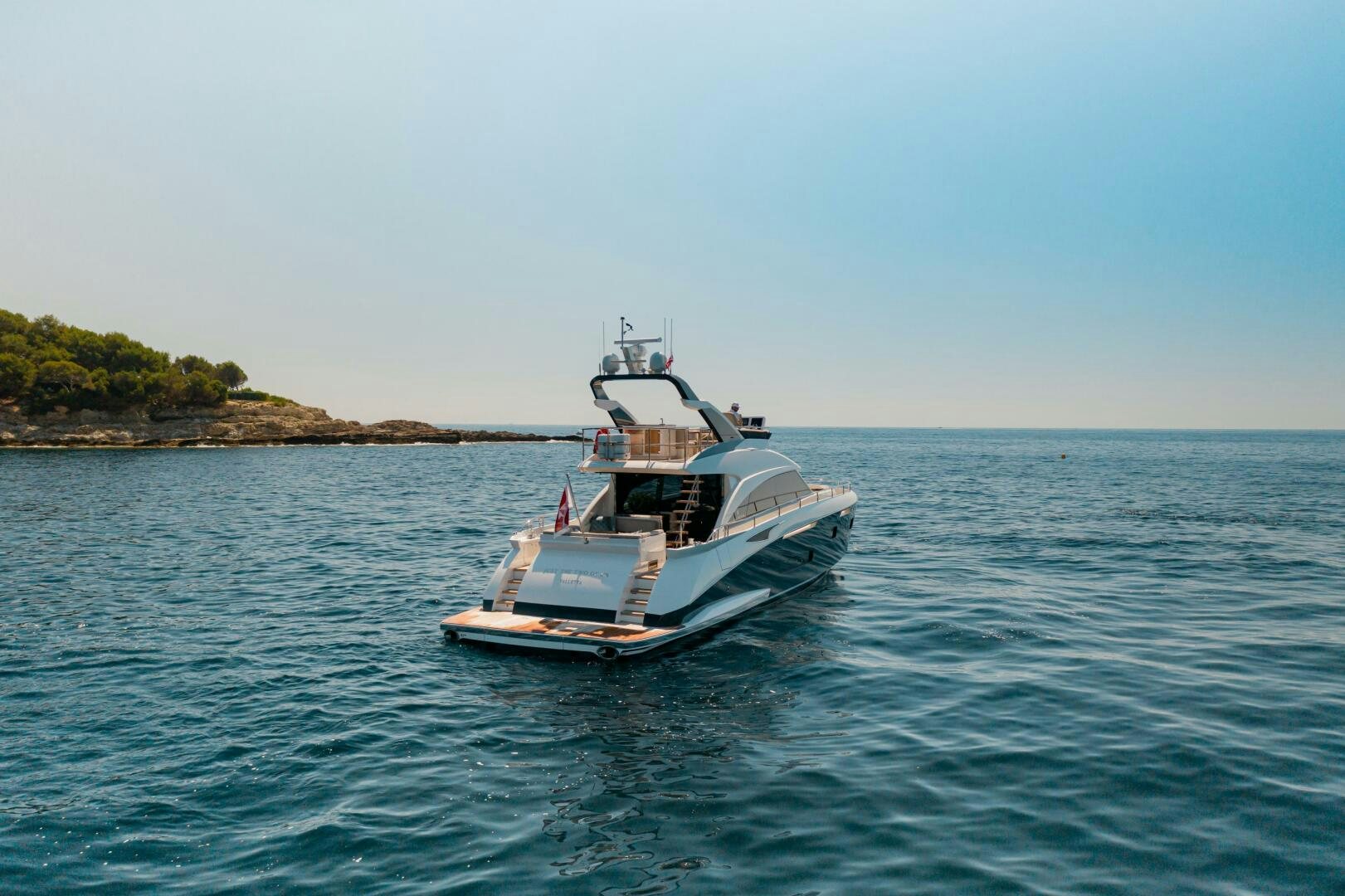 a boat in the water aboard JUST THE TWO OF US Yacht for Sale
