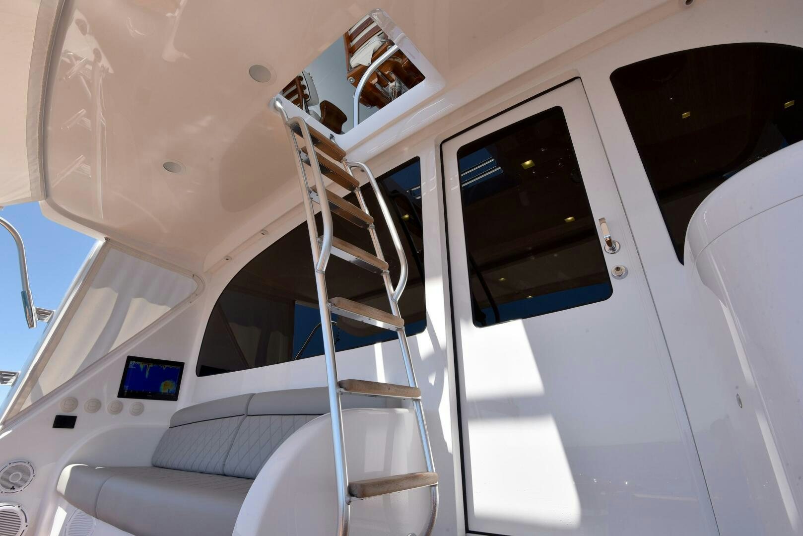 the interior of a space shuttle aboard AMANDA P Yacht for Sale
