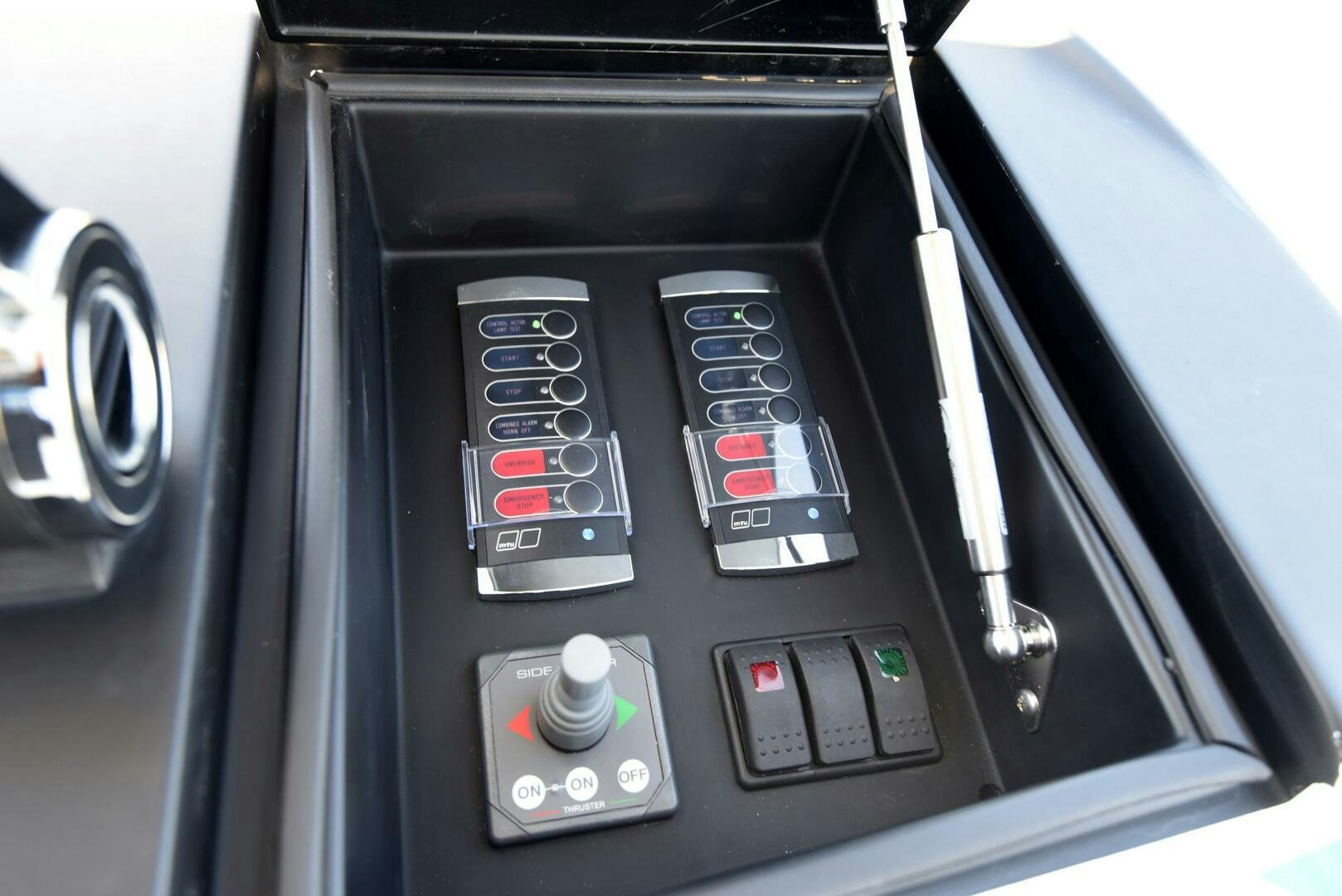 a car with a screen aboard AMANDA P Yacht for Sale