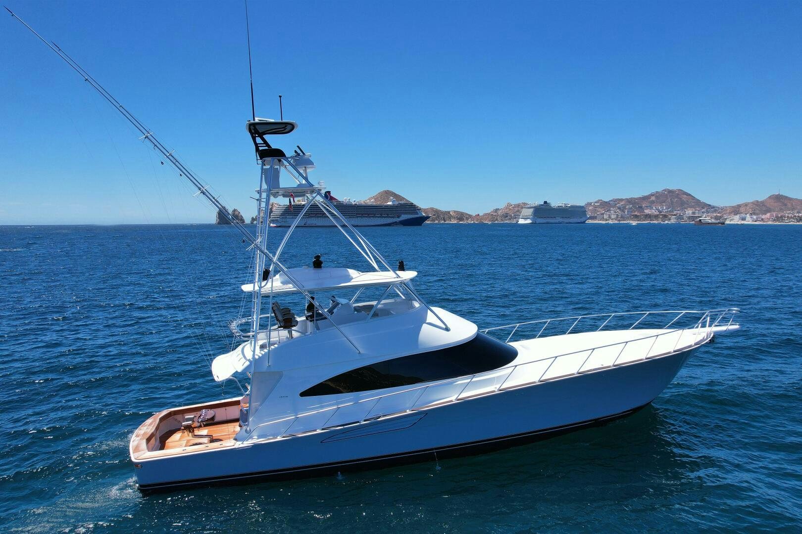 a white boat on the water aboard AMANDA P Yacht for Sale