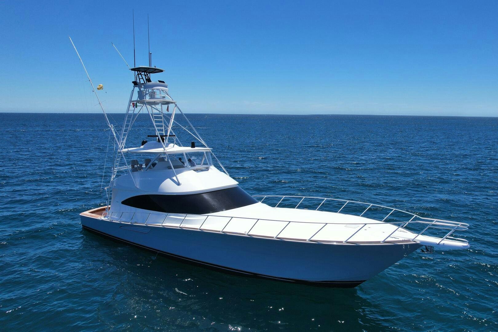 a white boat in the water aboard AMANDA P Yacht for Sale