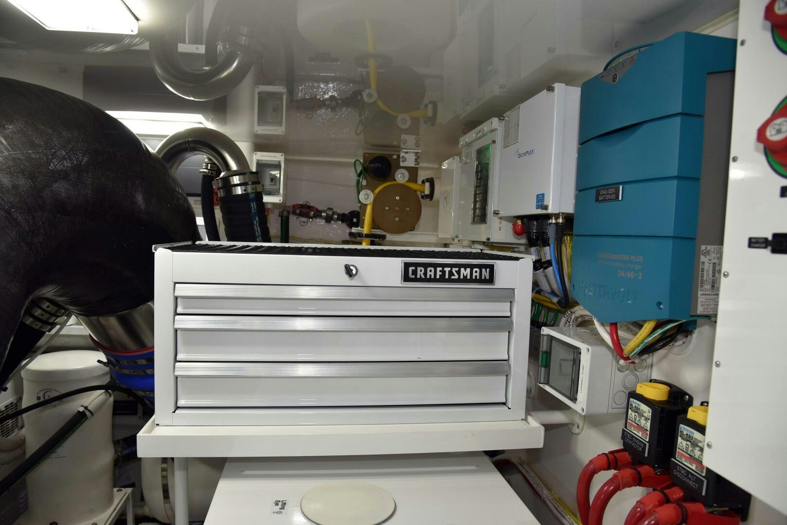 a machine in a room aboard AMANDA P Yacht for Sale
